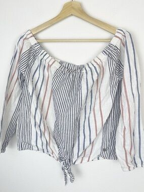 Roxy Striped Off Shoulder Blouse S